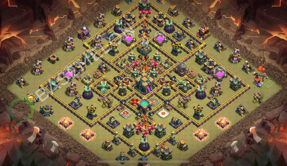 Town Hall Level 14 War Base Design 2025, Anti 2 Stars, Legend League, Layout #2175