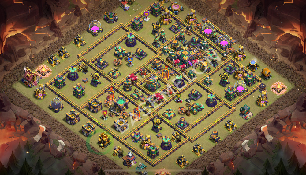 Town Hall Level 14 War Base Design 2025, Max Levels, Anti Everything, Layout #2187