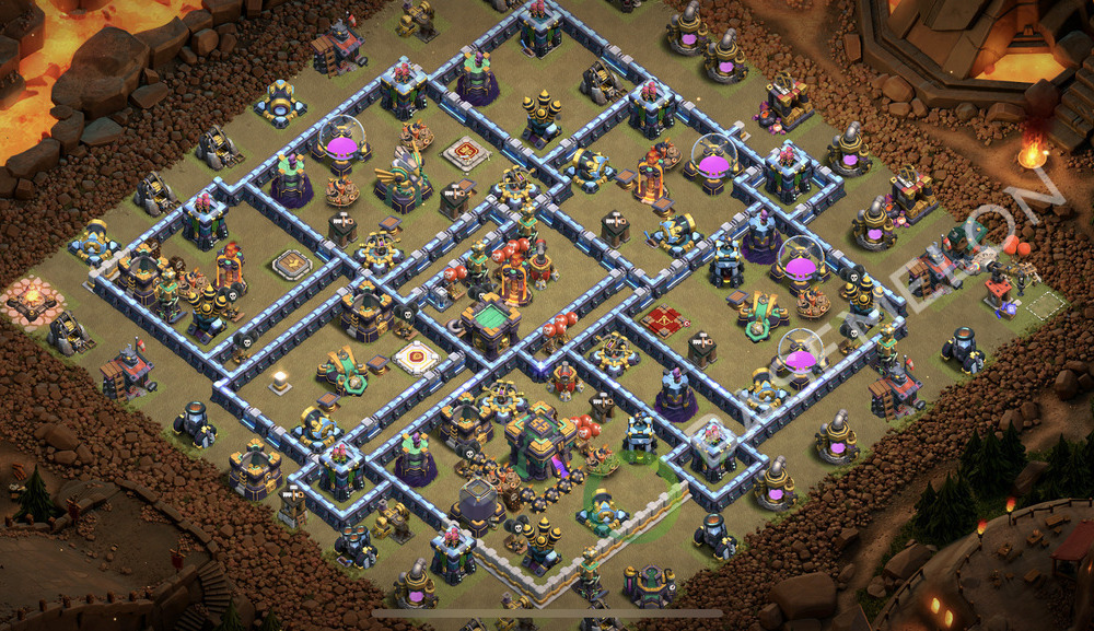 Town Hall Level 14 War Base Design 2025, Hybrid, Layout #2235
