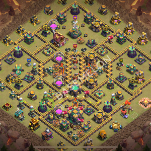 Town Hall Level 14 War Base Design 2025, Anti Everything, Layout #2267