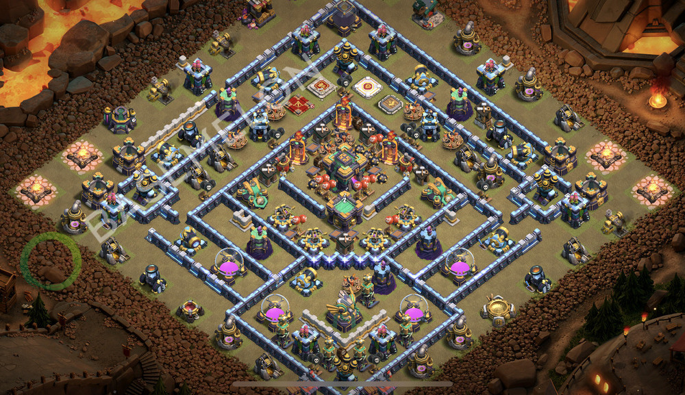 Town Hall Level 14 War Base Design 2025, Anti 3 Stars, Anti Everything, Layout #2268