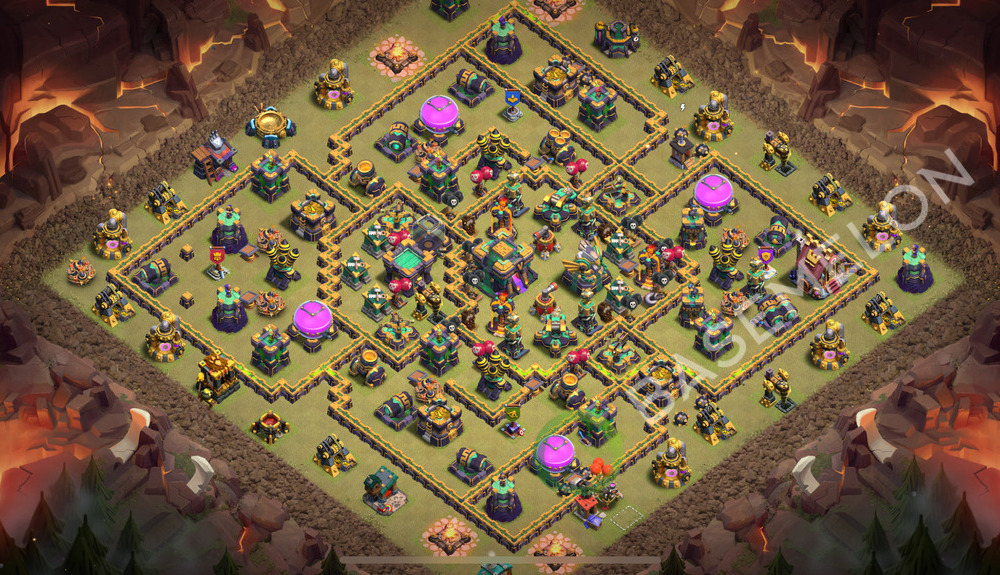 Town Hall Level 14 War Base Design 2025, Anti Everything, Layout #2269