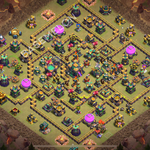 Town Hall Level 14 War Base Design 2025, Anti Everything, Layout #2269