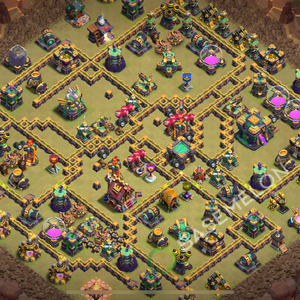 Town Hall Level 14 War Base Design 2025, Max Levels, Anti Everything, Layout #2287