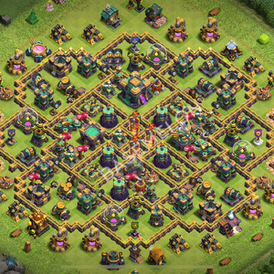 Rathaus Level 14 Verteidigung Base 2025, Anti Alles, Hybrid, Layout #2317