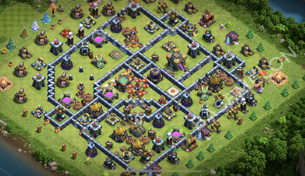Rathaus Level 14 Farmen Base 2025, Hybrid, Anti Alles, Layout #2321