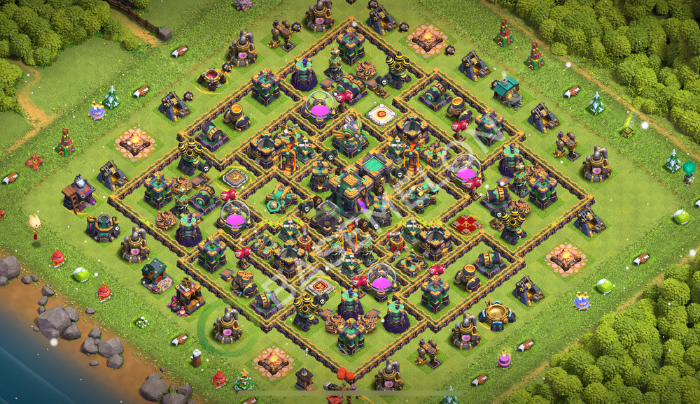 Town Hall Level 14 Farm Base Design 2025, Legend League, Hybrid, Layout #2386