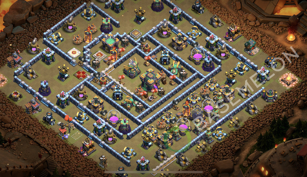 Town Hall Level 14 War Base Design 2025, Hybrid, Layout #2397