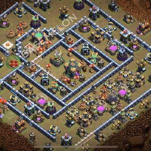Town Hall Level 14 War Base Design 2025, Hybrid, Layout #2397