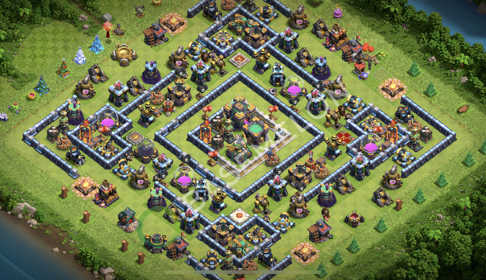 Town Hall Level 14 Trophy/Defense Base Design 2026, Anti 2 Stars, Legend League, Layout #2490