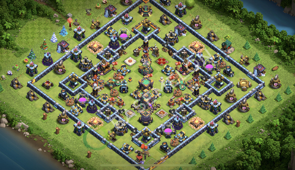 Town Hall Level 14 Trophy/Defense Base Design 2026, Anti Air, Legend League, Layout #2553