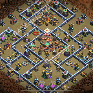 Town Hall Level 14 War Base Design 2026, Hybrid, Layout #2556