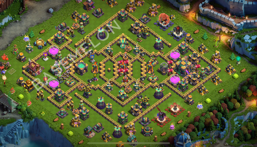 Town Hall Level 14 Trophy/Defense Base Design 2026, Anti Everything, Hybrid, Layout #2637