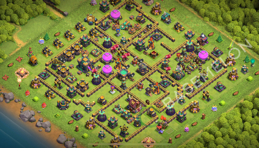 Town Hall Level 14 Farm Base Design 2026, Anti Air, Hybrid, Layout #2646