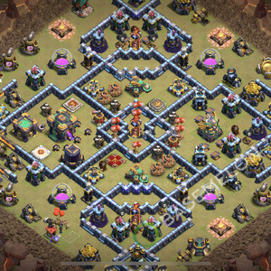 Town Hall Level 14 War Base Design 2026, Anti Everything, Layout #2775
