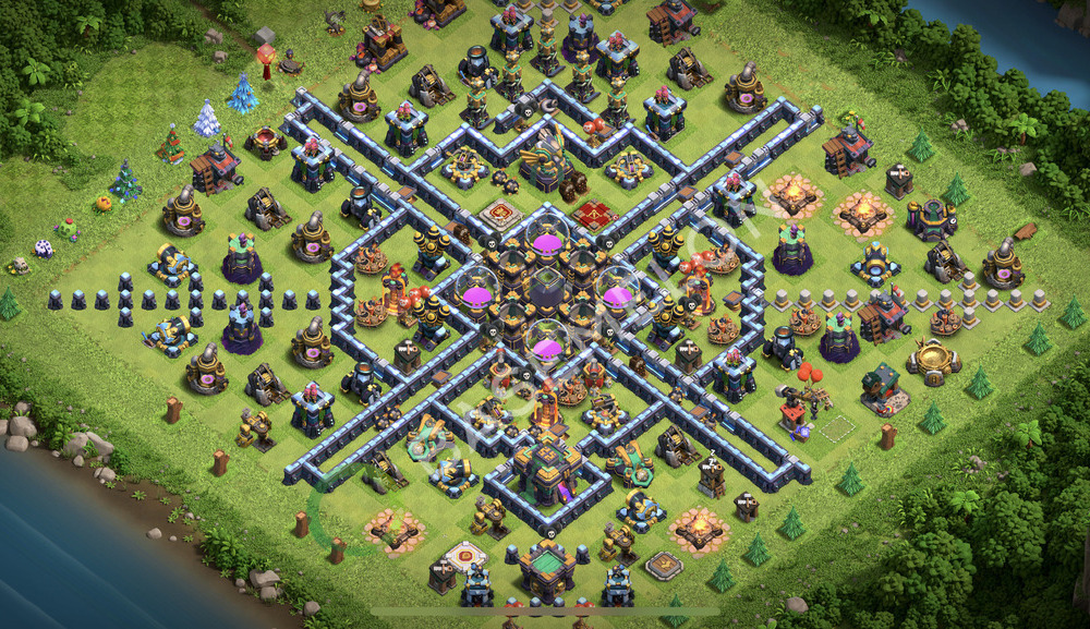 Town Hall Level 14 Farm Base Design 2026, Layout #2810