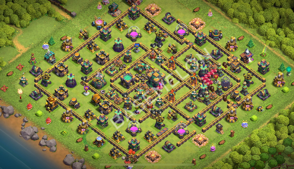 Aldea del Ayuntamiento Nivel 14 para Defensa, Niveles Máximos, Híbrido Diseño 2026, #2837