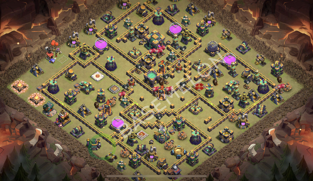 Town Hall Level 14 War Base Design 2026, Anti Everything, Layout #2914