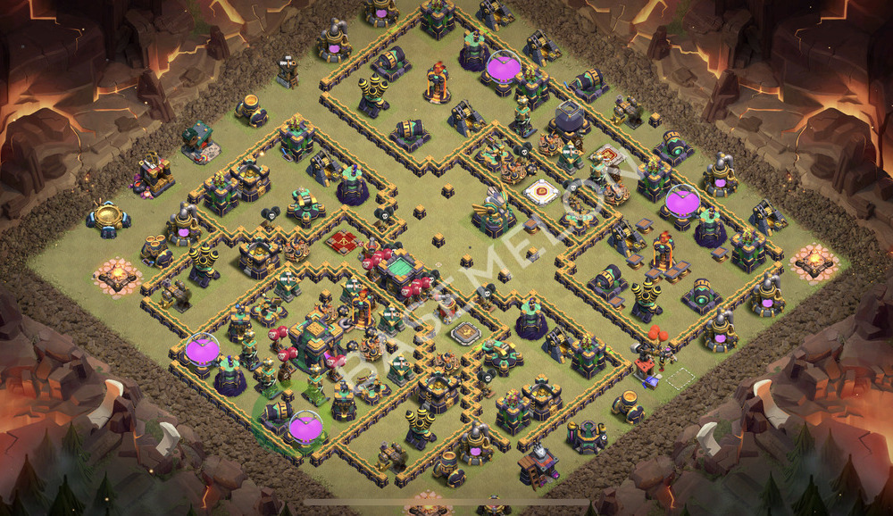 Town Hall Level 14 War Base Design 2026, Anti Everything, Layout #2943