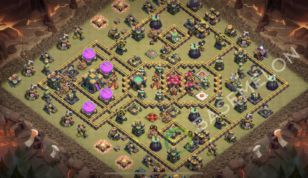 Town Hall Level 14 War Base Design 2026, Anti Everything, Layout #2954