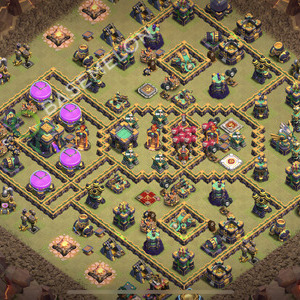 Town Hall Level 14 War Base Design 2026, Anti Everything, Layout #2954