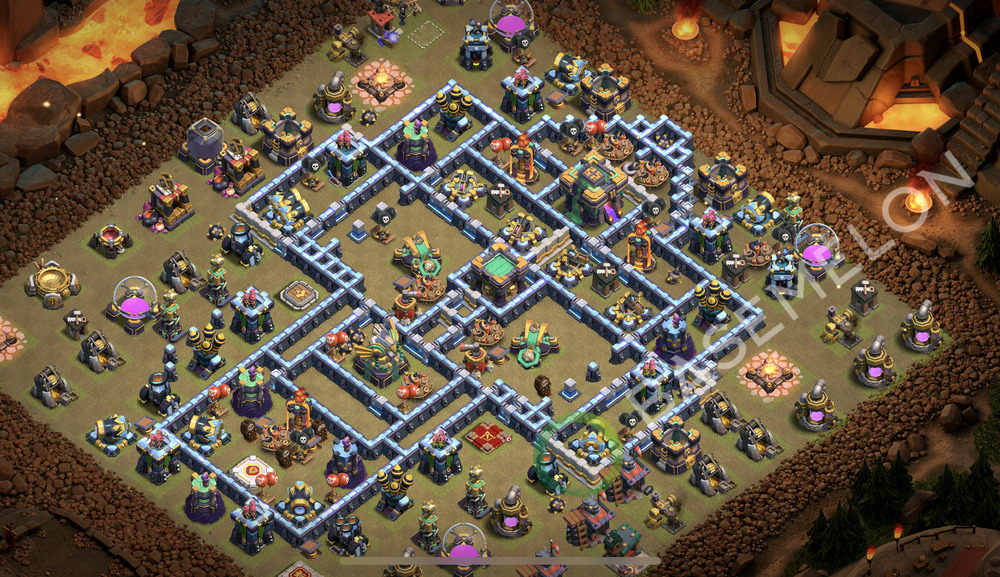 Aldea del Ayuntamiento Nivel 14 para Guerra, Anti 3 Estrellas, Anti Todo Diseño 2026, #2986