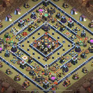 Aldea del Ayuntamiento Nivel 14 para Guerra, Anti 2 Estrellas, Híbrido Diseño 2026, #3111