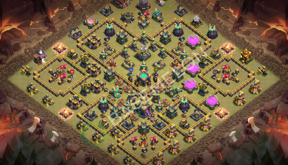 Town Hall Level 14 War Base Design 2026, Anti 3 Stars, Anti Everything, Layout #3128