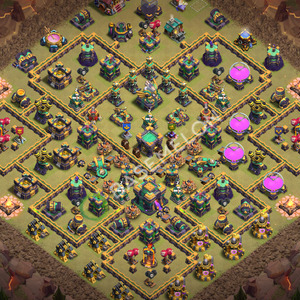 Town Hall Level 14 War Base Design 2026, Anti 3 Stars, Anti Everything, Layout #3128