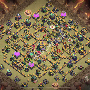 Hôtel de Ville Level 14 Guerre GDC Base  2026, Anti 3 Étoiles, Anti Tout, Village #3129