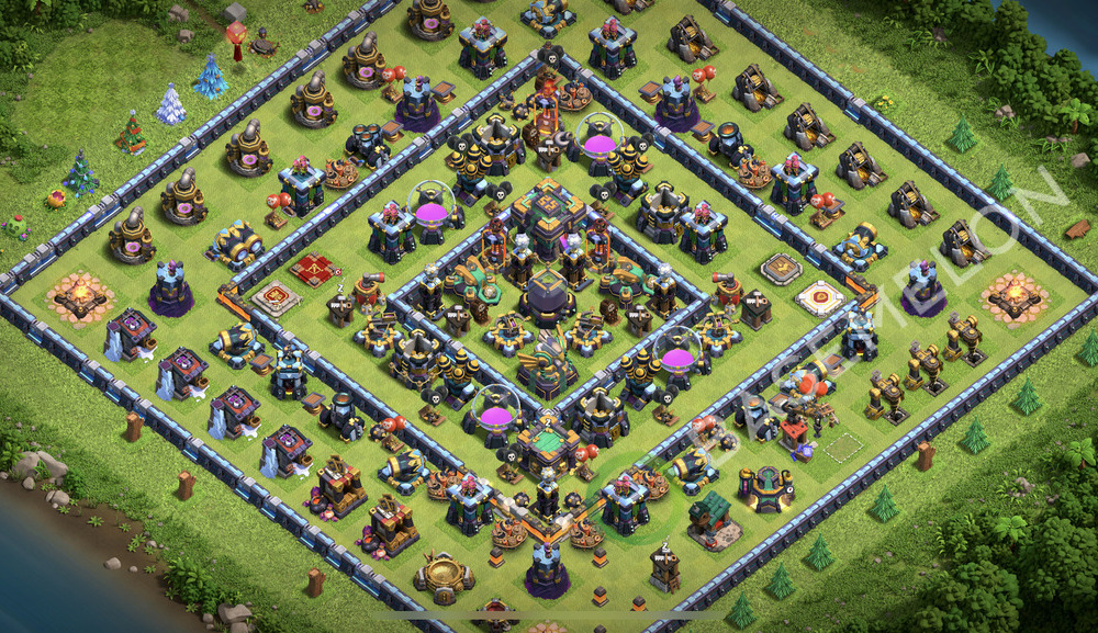 Town Hall Level 14 Farm Base Design 2026, Hybrid, Legend League, Layout #3134