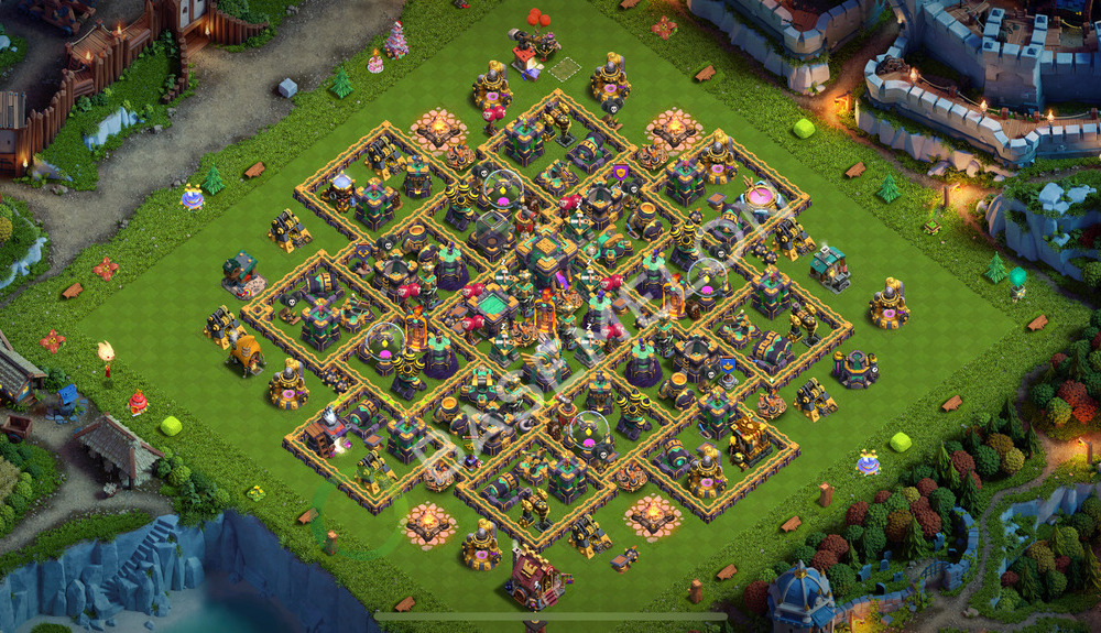 Hôtel de Ville Level 14 Farming Base  2026, Niveaux max, Anti 3 Étoiles, Village #3147