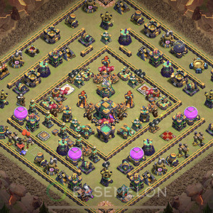 Town Hall Level 14 War Base Design, Anti 3 Stars, Anti Everything, Layout #315