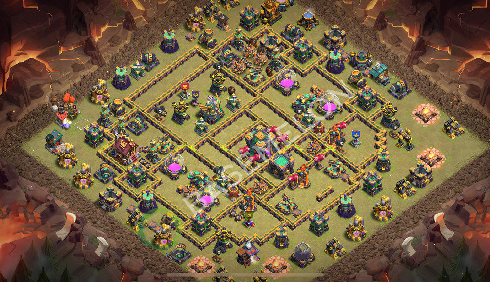 Town Hall Level 14 War Base Design 2026, Anti Everything, Layout #3182