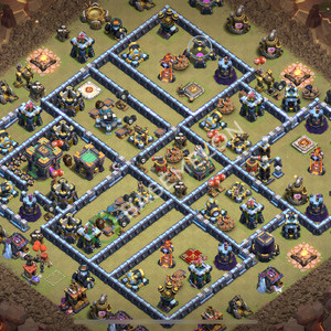 Hôtel de Ville Level 14 Guerre GDC Base  2026, Anti Tout, Village #3272