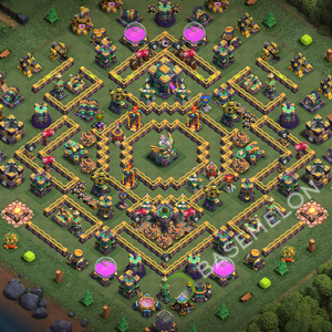 Town Hall Level 14 Trophy/Defense Base Design 2026, Anti 3 Stars, Layout #3331