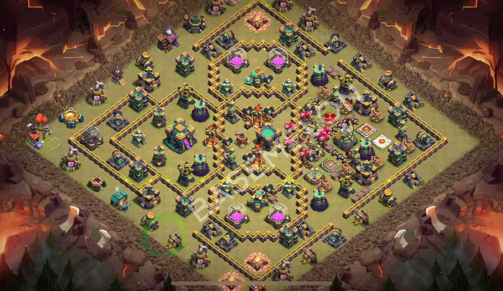 Town Hall Level 14 War Base Design 2026, Anti 3 Stars, Layout #3334