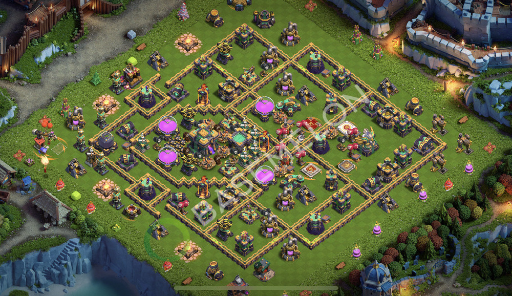 Hôtel de Ville Level 14 Farming Base  2026, Hybride, Village #3388
