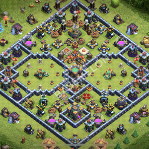 Town Hall Level 14 Trophy/Defense Base Design 2026, Hybrid, Anti Air, Layout #3499