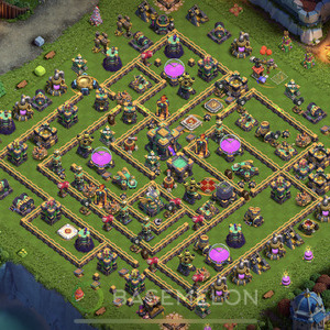 Town Hall Level 14 Trophy/Defense Base Design, Layout #350