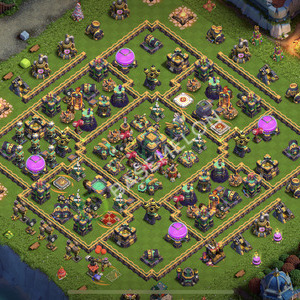 Town Hall Level 14 Trophy/Defense Base Design 2026, Anti 2 Stars, Anti Everything, Layout #3511