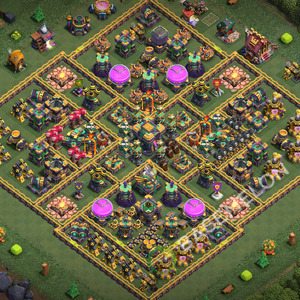 Town Hall Level 14 Trophy/Defense Base Design 2026, Max Levels, Layout #3557