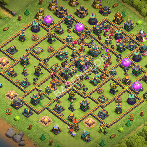 Town Hall Level 14 Trophy/Defense Base Design 2026, Anti 3 Stars, Anti Everything, Layout #3568
