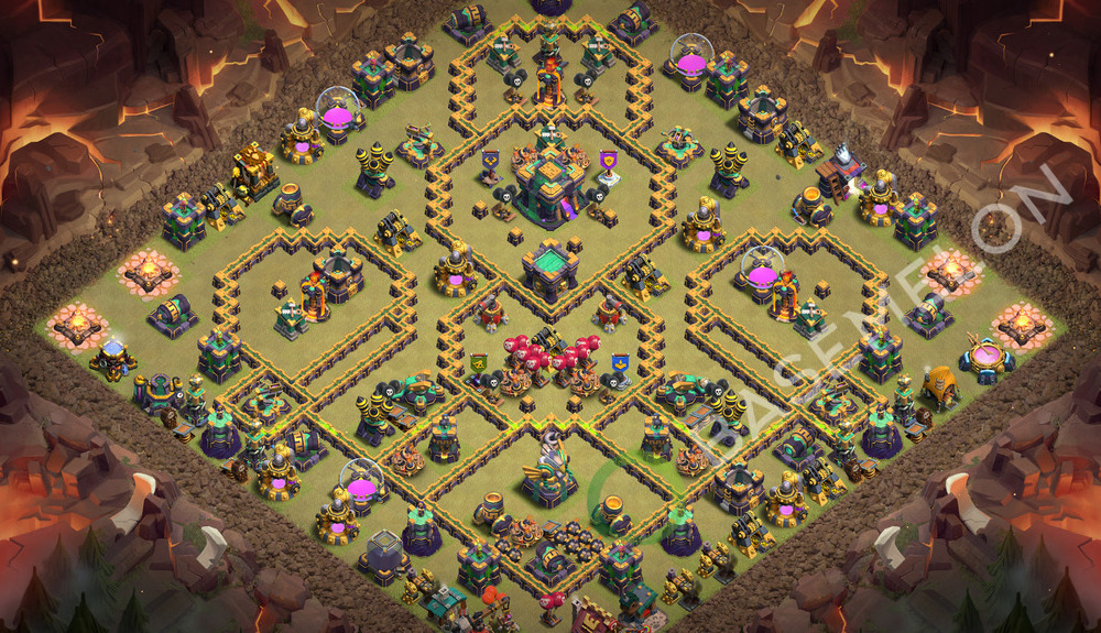 Hôtel de Ville Level 14 Guerre GDC Base  2026, Anti Tout, Village #3635