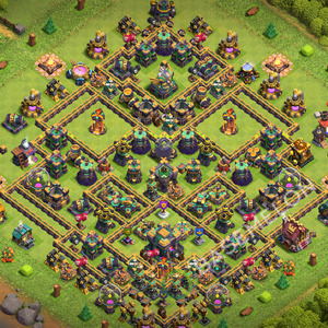 Town Hall Level 14 Trophy/Defense Base Design 2026, Anti 3 Stars, Hybrid, Layout #3675