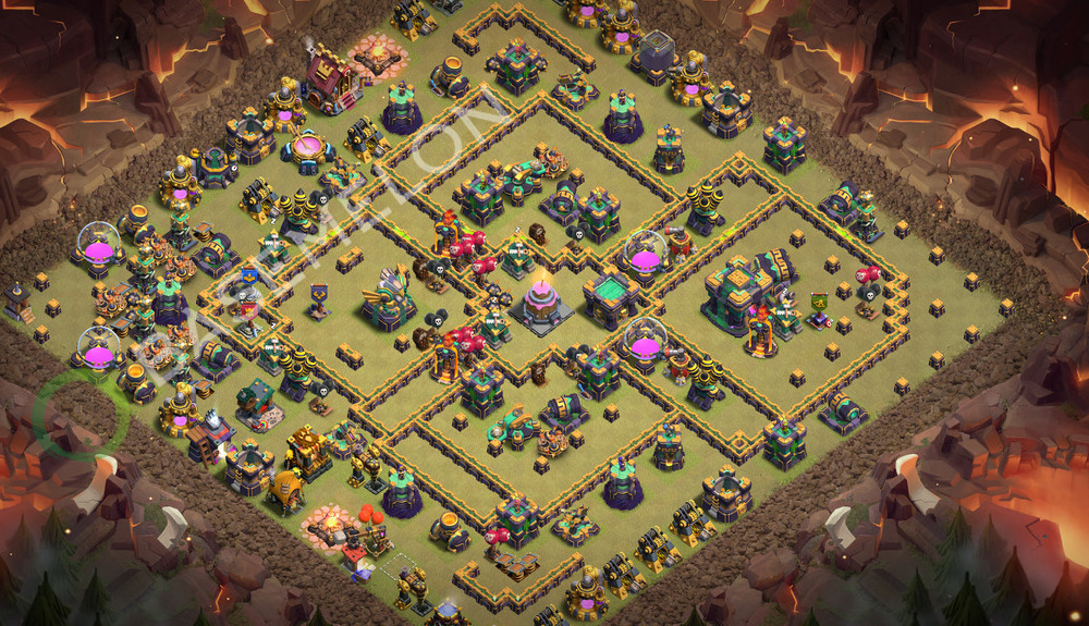 Town Hall Level 14 War Base Design 2026, Anti 3 Stars, Anti Air, Layout #3780