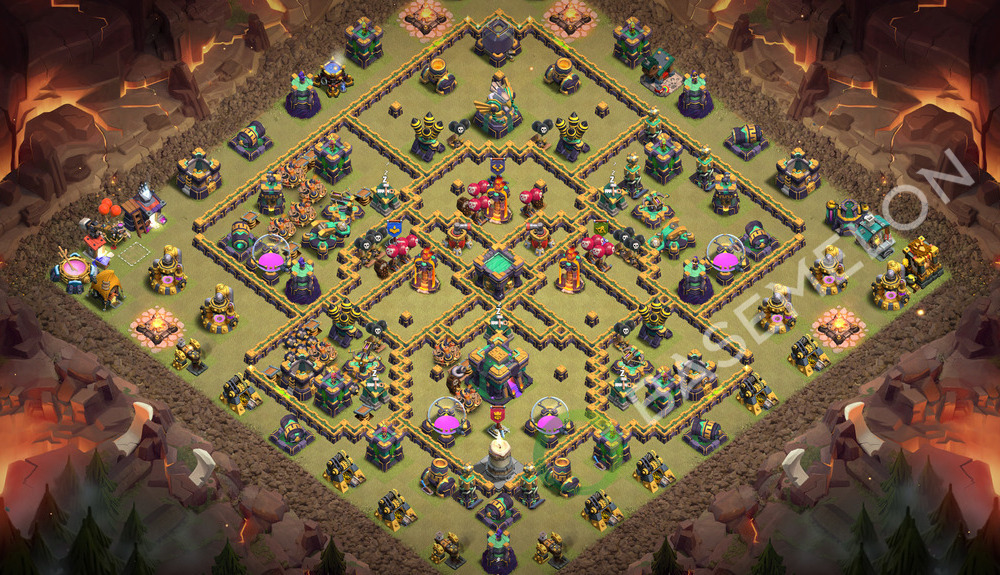 Town Hall Level 14 War Base Design 2026, Anti 3 Stars, Anti Air, Layout #3785