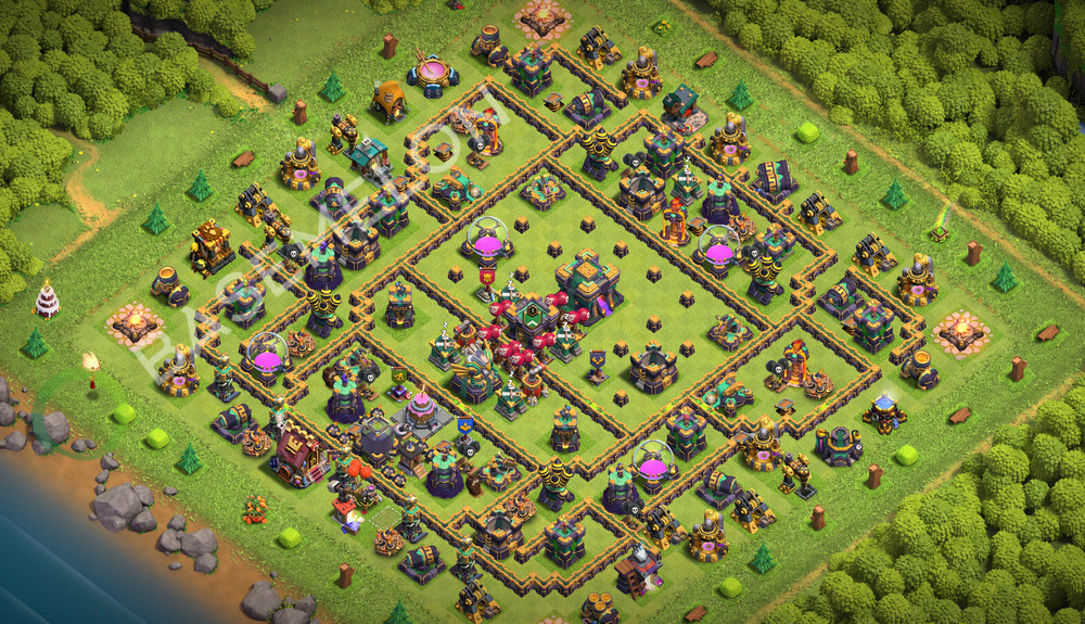 Town Hall Level 14 Trophy/Defense Base Design 2026, Anti 3 Stars, Anti Air, Layout #3840