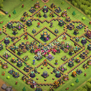 Town Hall Level 14 Trophy/Defense Base Design 2026, Anti 3 Stars, Anti Everything, Layout #3844