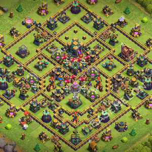 Aldea del Ayuntamiento Nivel 14 para Farming, Niveles Máximos, Anti 3 Estrellas Diseño 2026, #3850